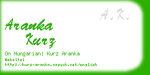 aranka kurz business card